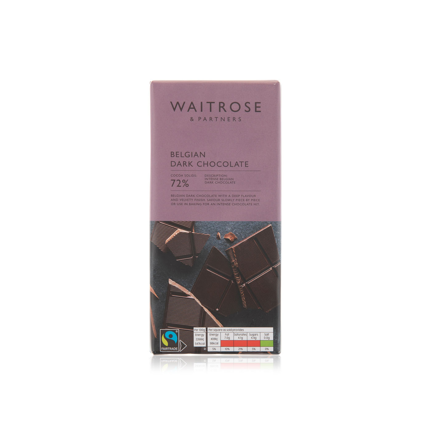 Waitrose Belgian Dark Chocolate 72% 180g