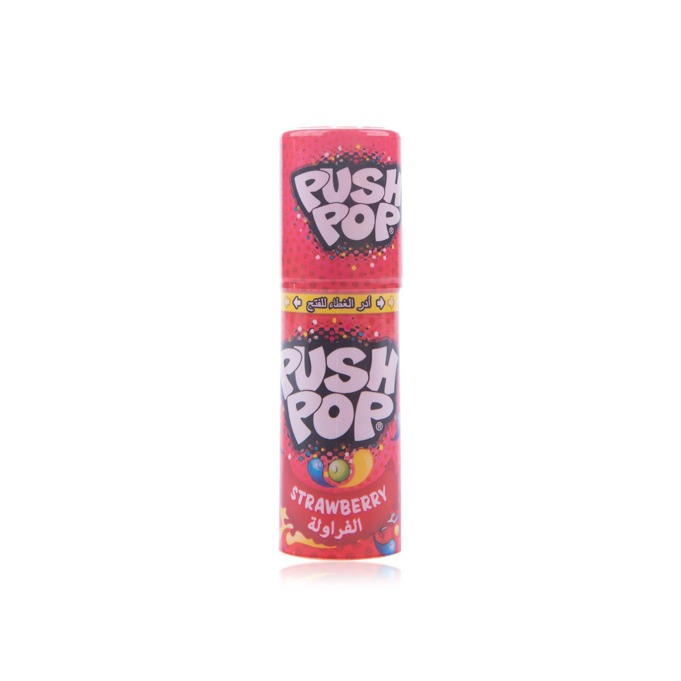 Bazooka Push Pop Blackcurrant and Strawberry Candy 15g