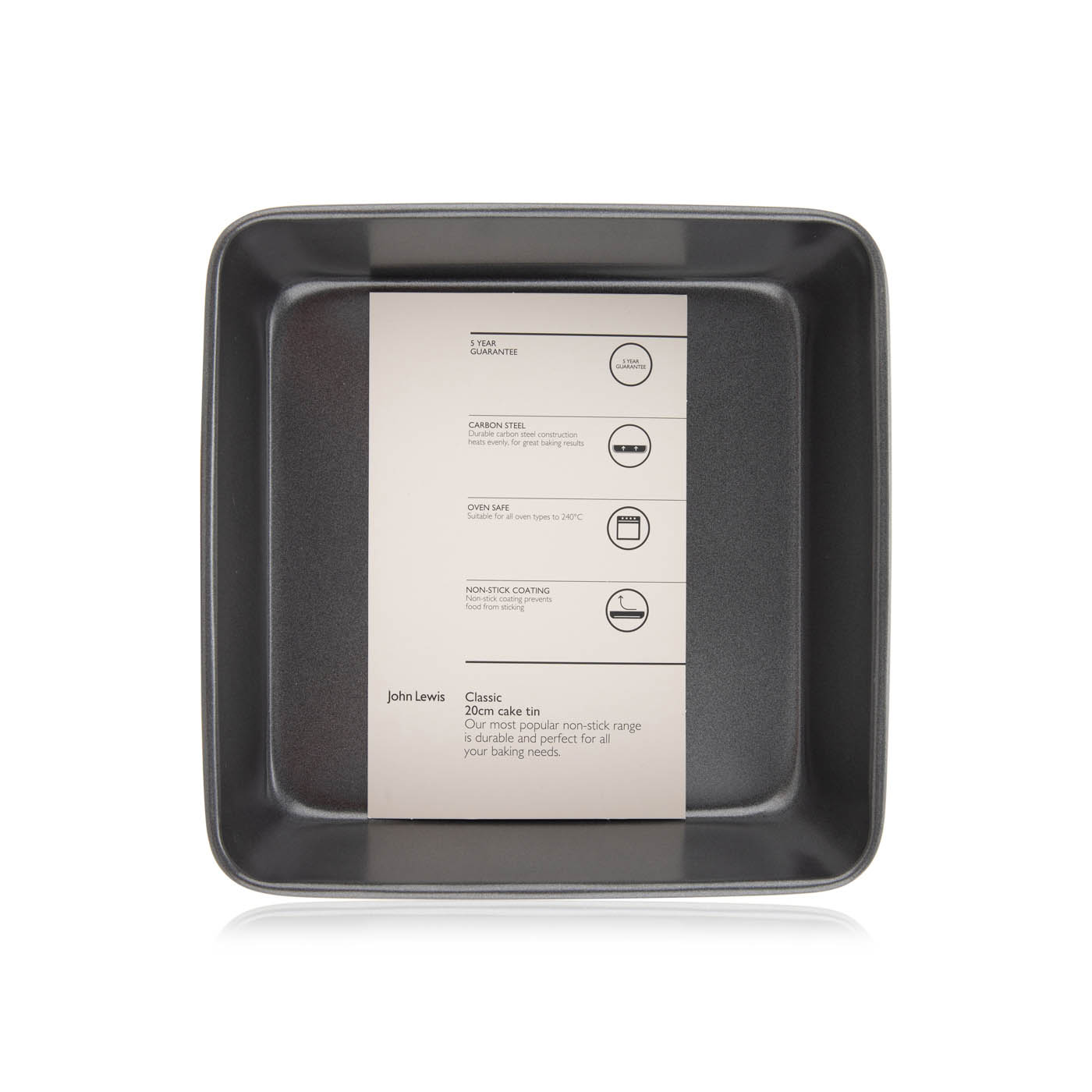 John Lewis Classic Square Cake Baking Tin 20cm
