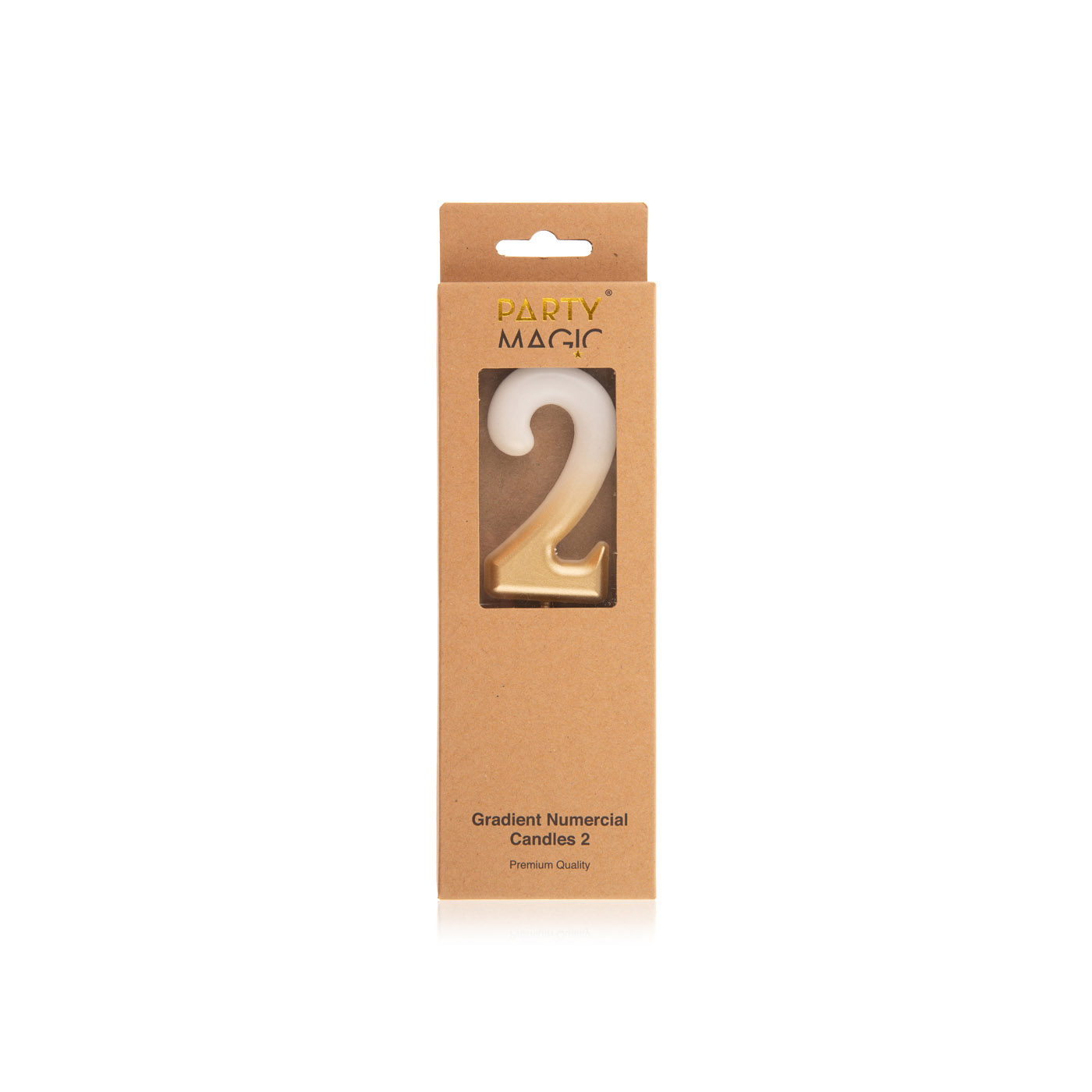 Party Magic Grad Numerical Candle Gold 2