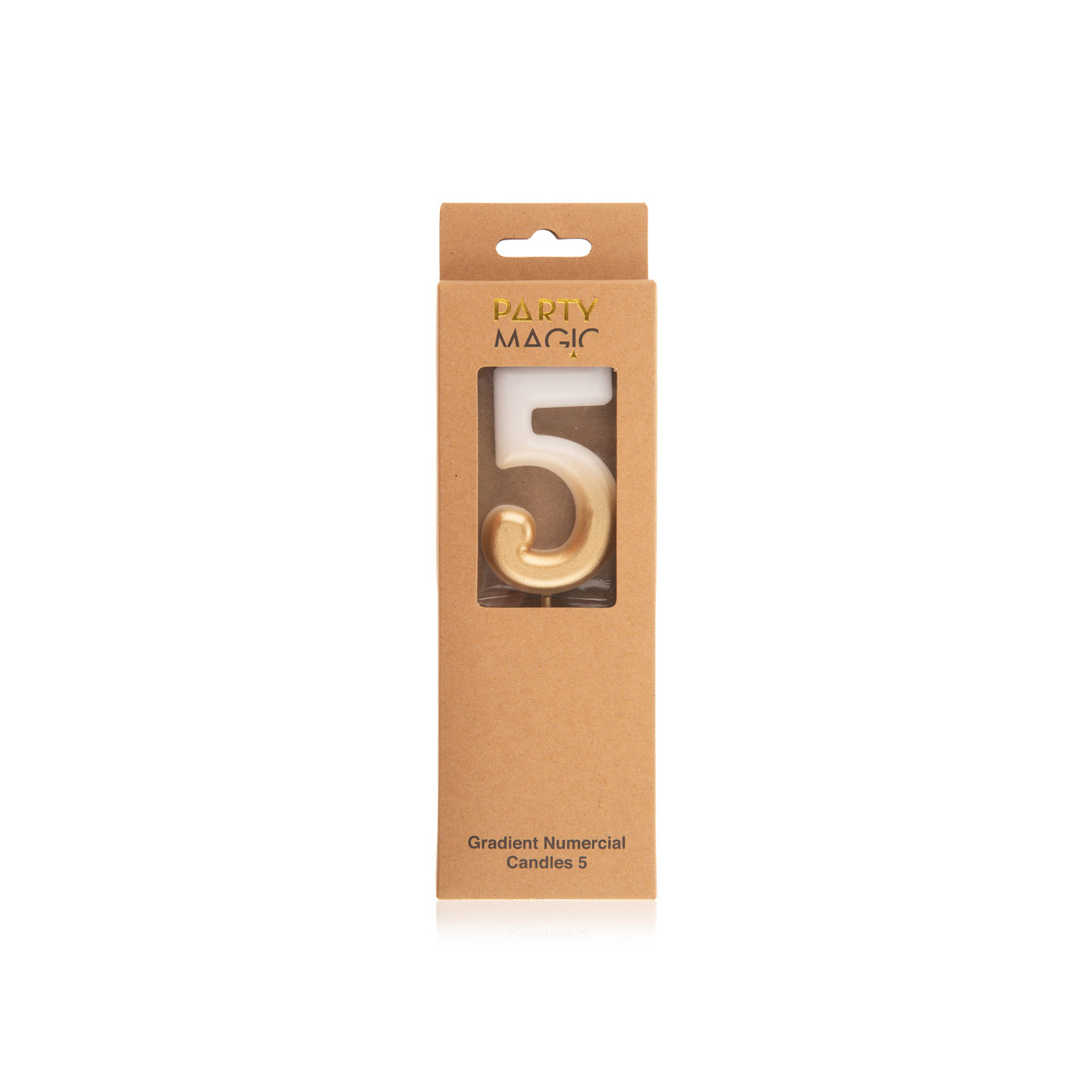 Party Magic Grad Numerical Candle Gold 5