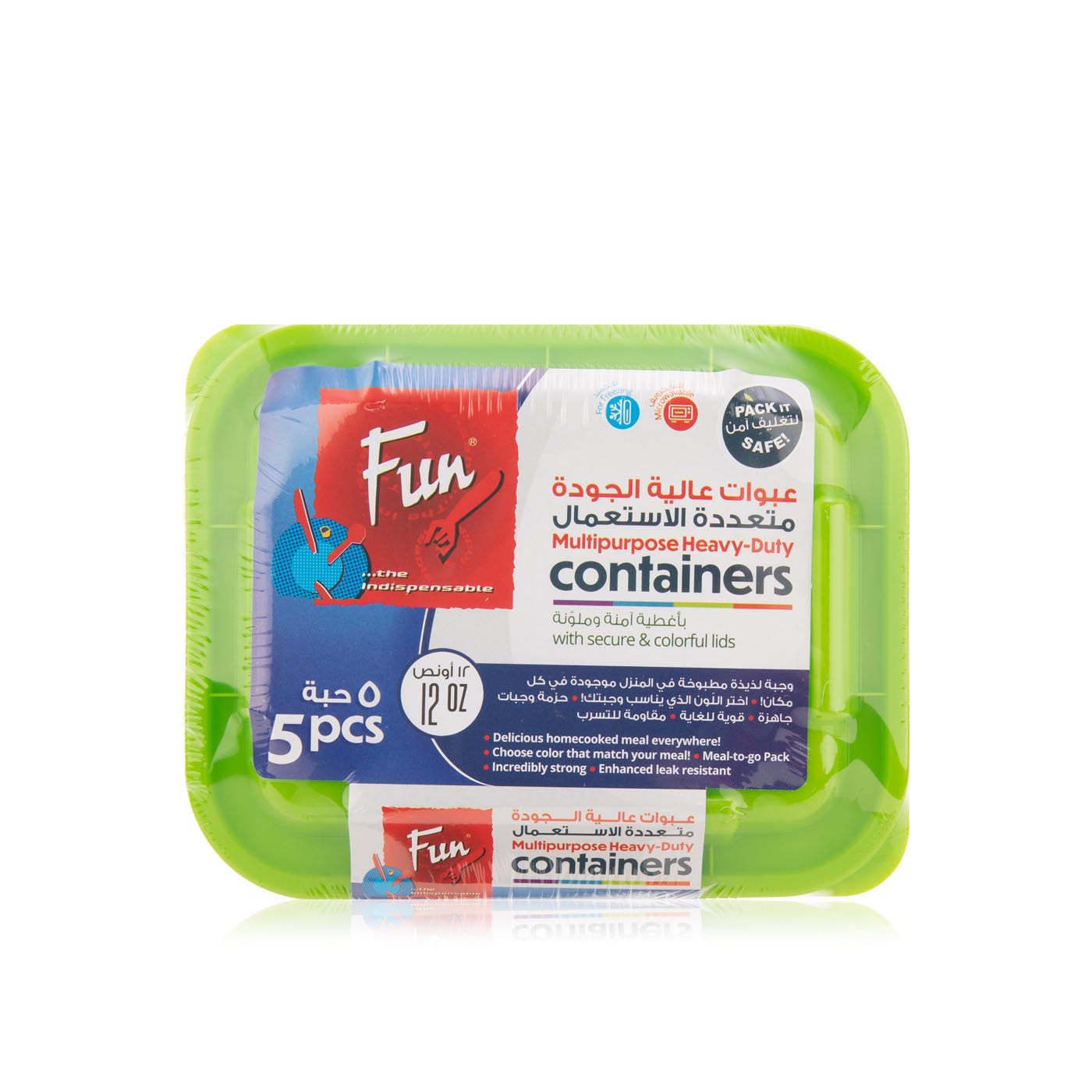 Fun Container with Astd Color Lid 12oz