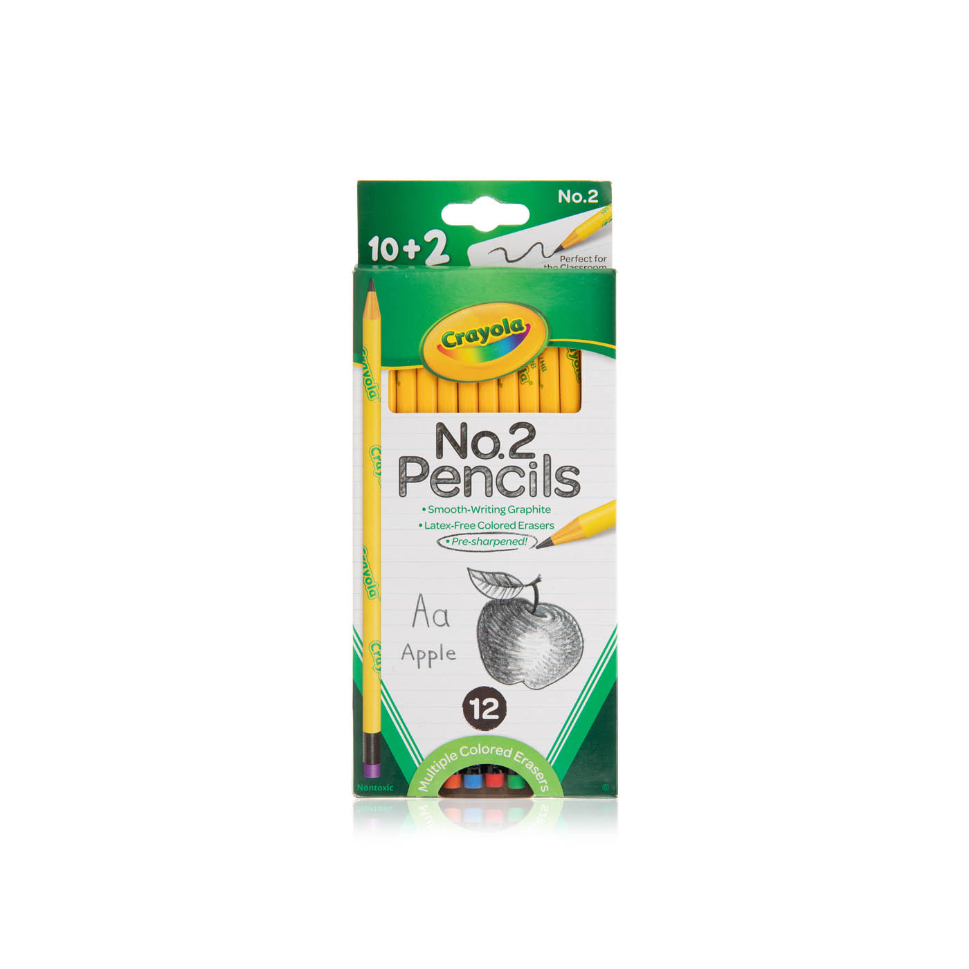 Crayola Pencils with Erasers No 2 x 10+2