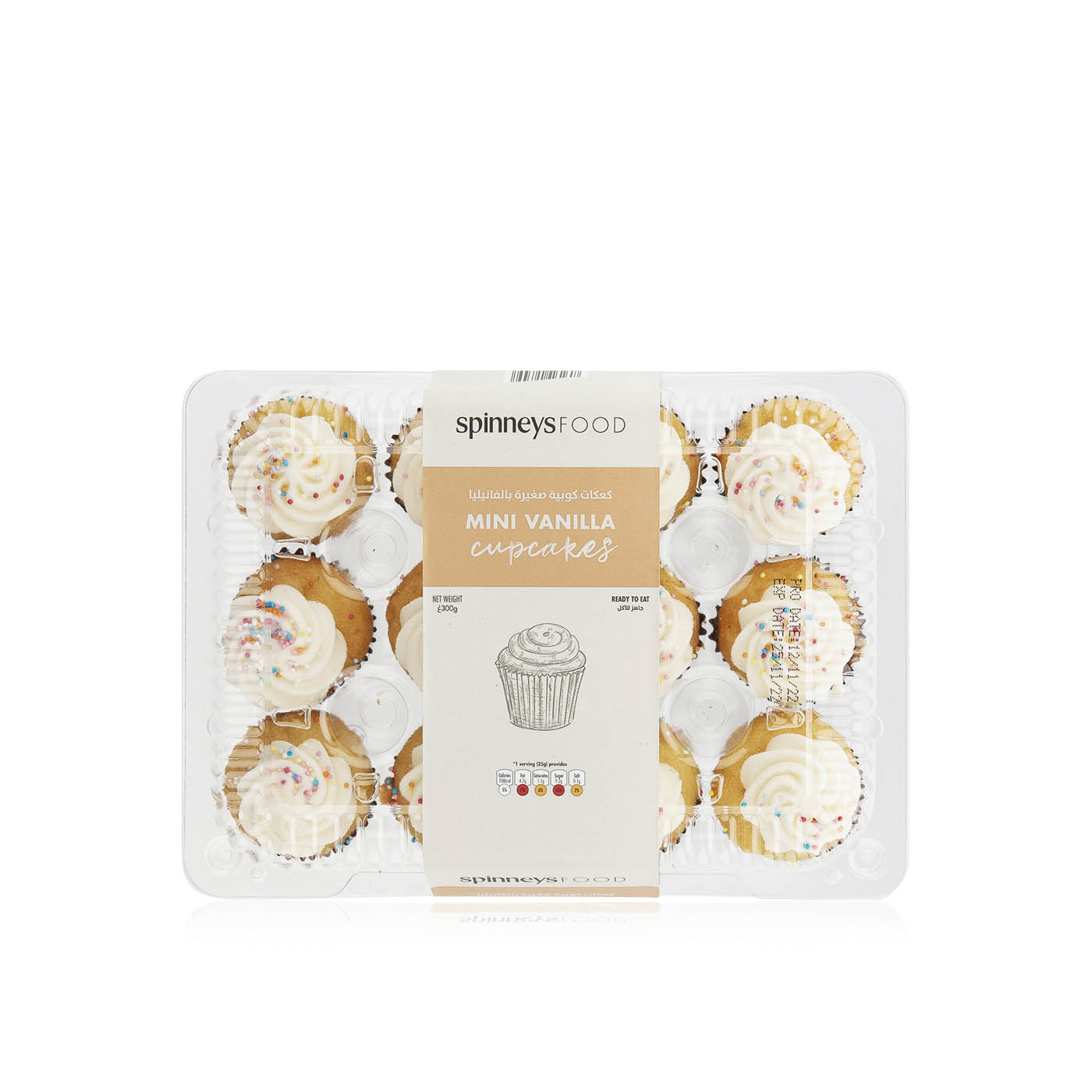 Spinneysfood Mini Vanilla Cupcakes 300g