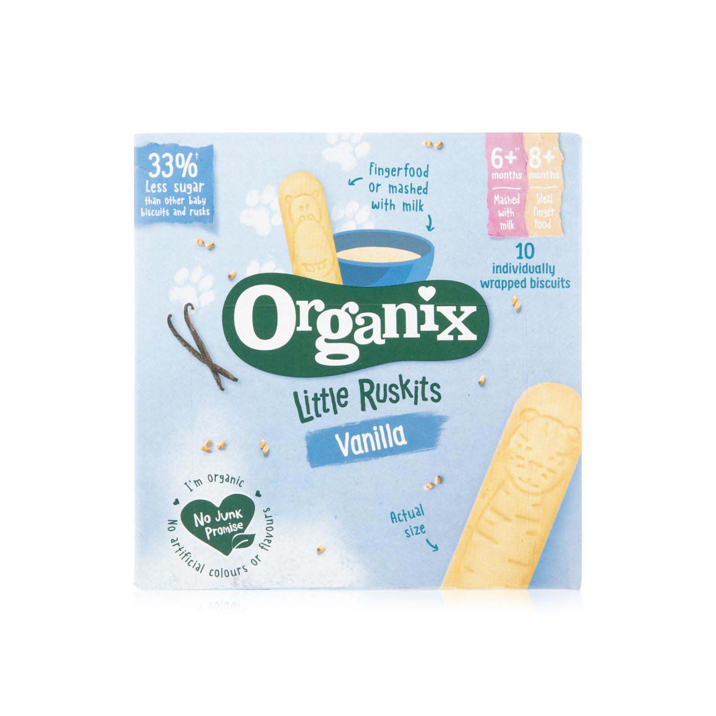 Organix Little Ruskits Vanilla Biscuits 10 x 6g