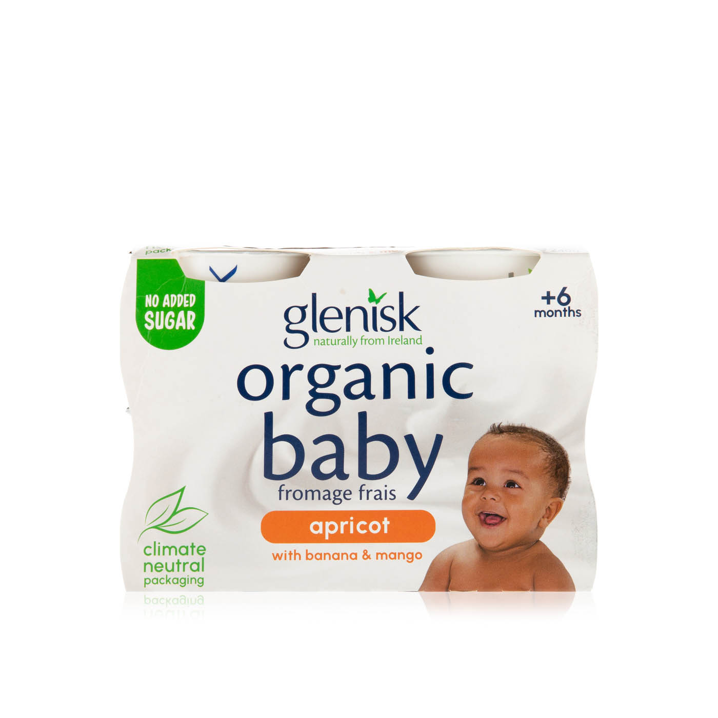 Glenisk Organic Baby Fromage Frais Apricot 4 Pack +6 Months 240g