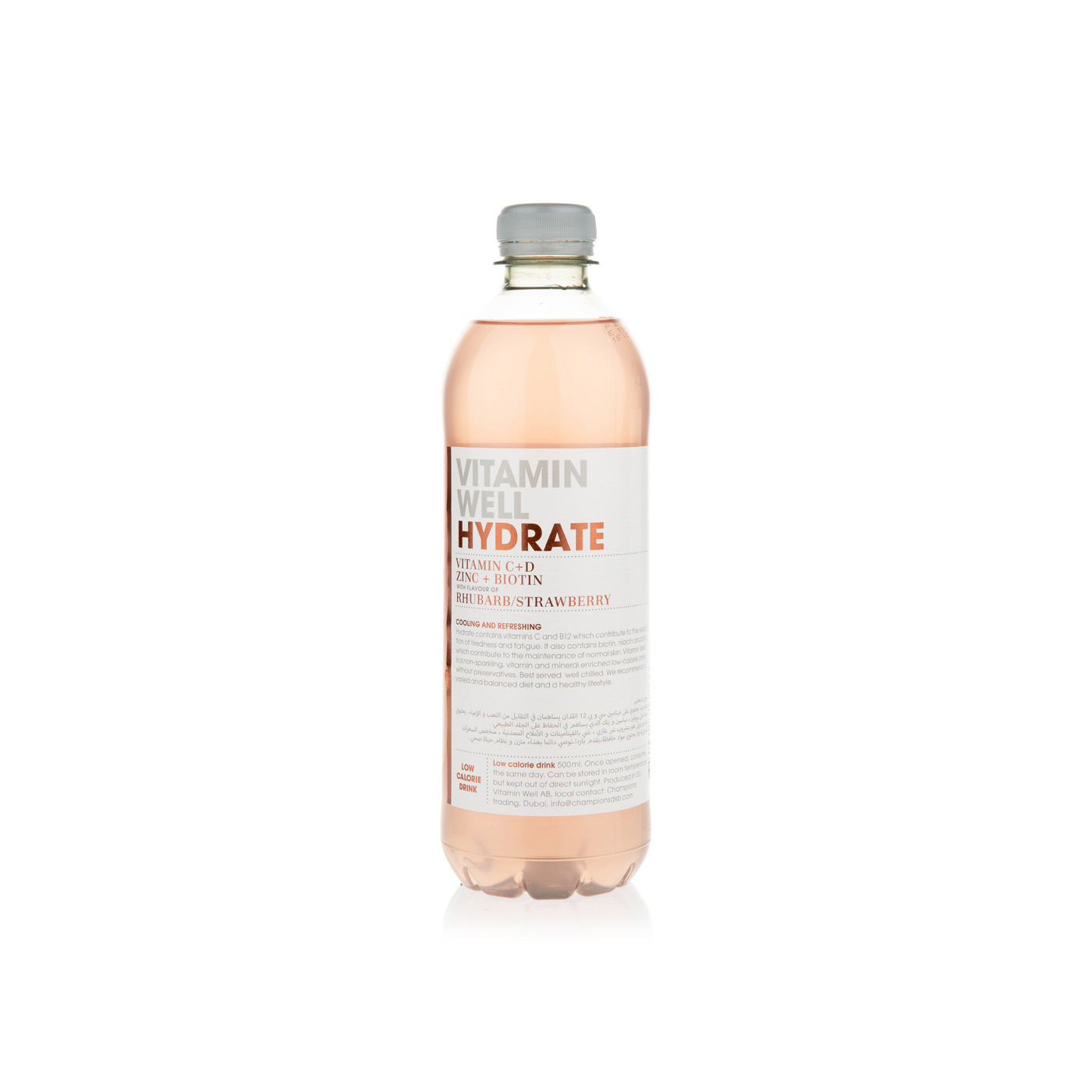 Vitamin Well Hydrate Strawberry and Rhubarb 500ml