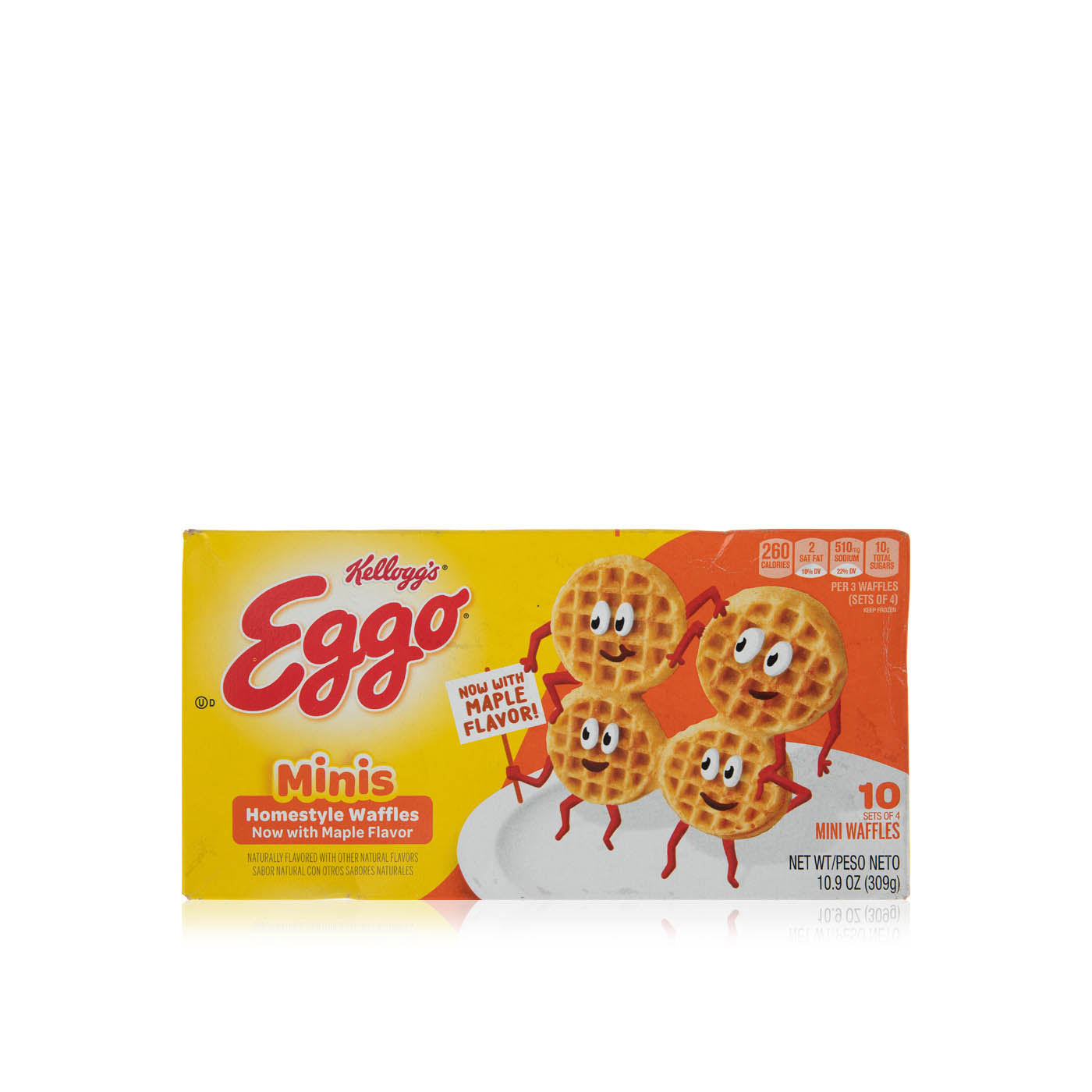 Kellogg'S Eggo Frozen Minis Homestyle Waffles Maple Flavour 309G ...