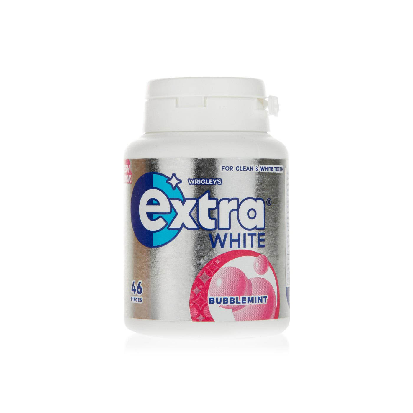 Wrigley's Extra White Sugar Free Bubble Mint Chewing Gum 64g