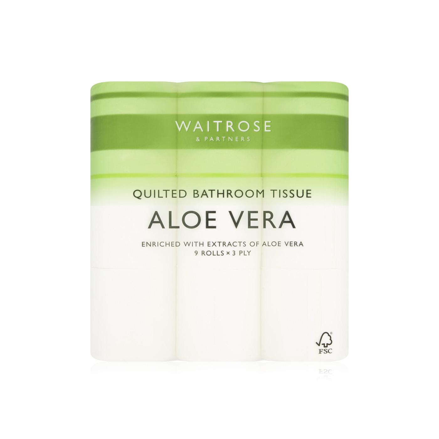 Waitrose Bathroom Tissue with Aloe Vera Extracts 3ply 9pk