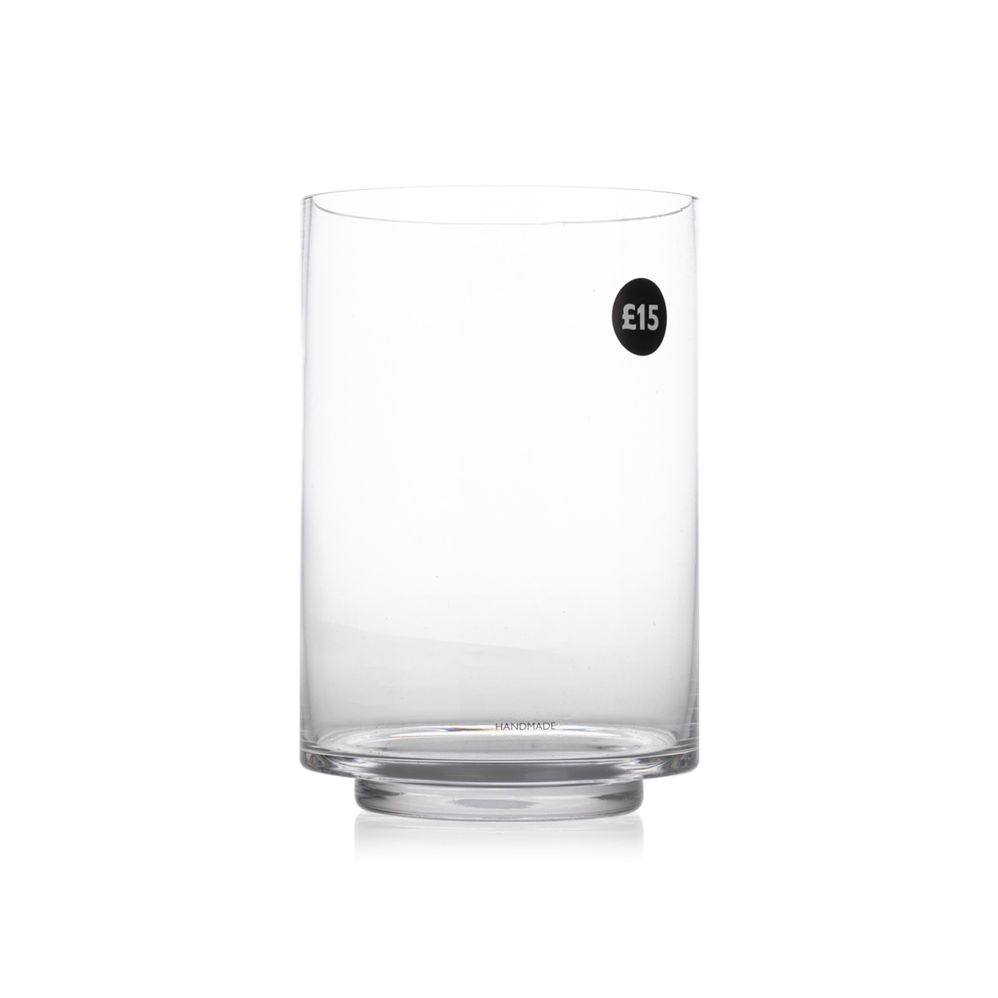 Waitrose Large Glass Hurricane Candle Holder