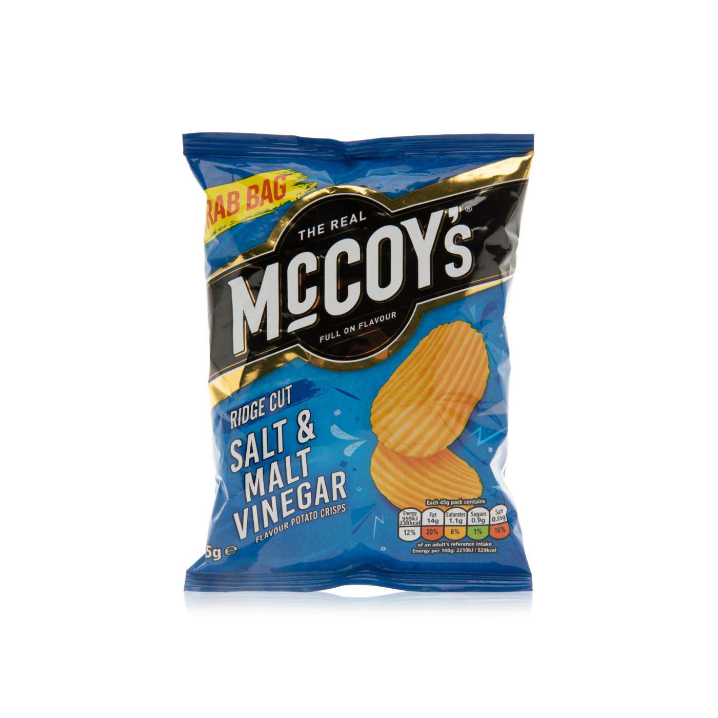 The Real McCoy's salt and malt vinegar crisps 45g Spinneys UAE