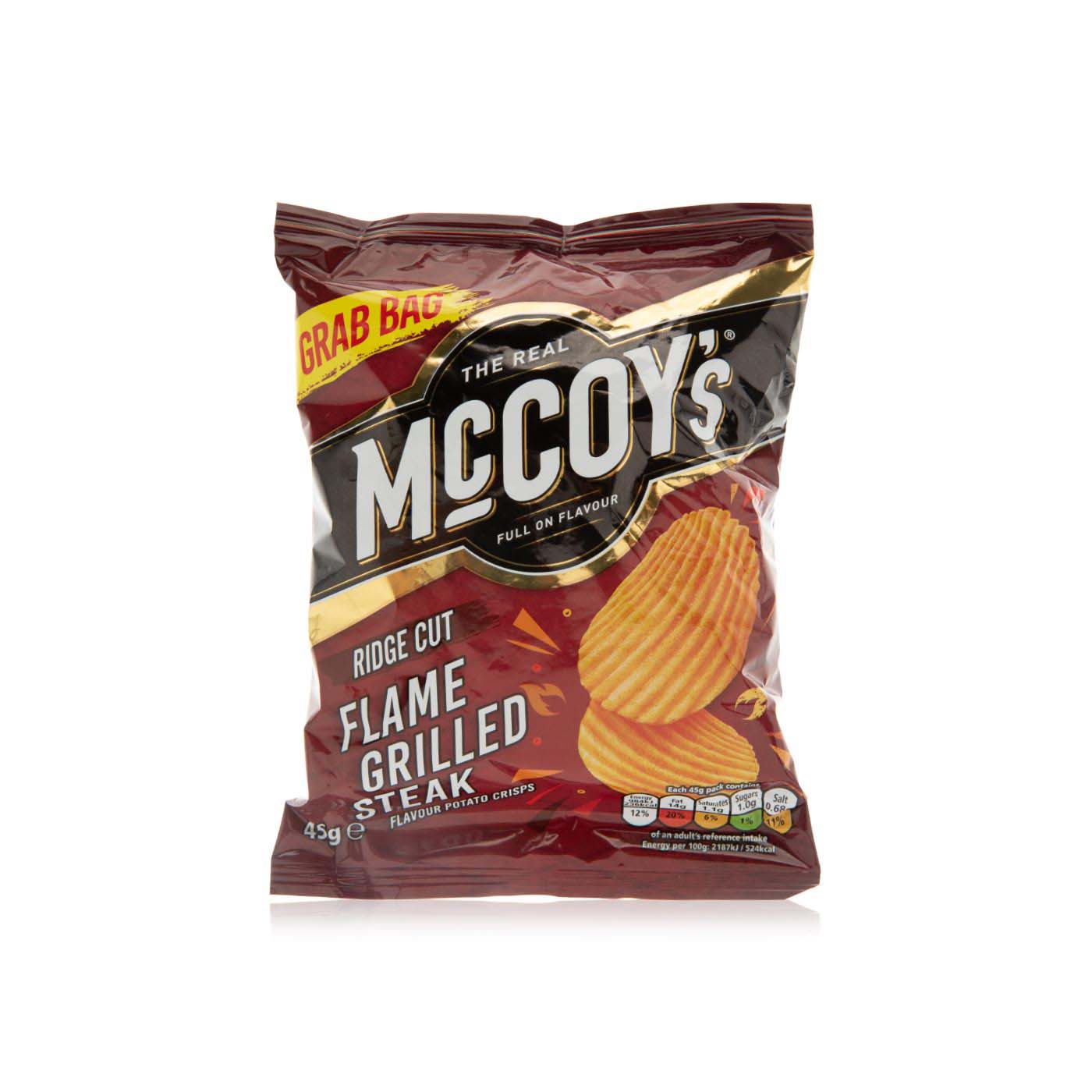 The Real Mccoy's Flame Grilled Steak Crisps 45g