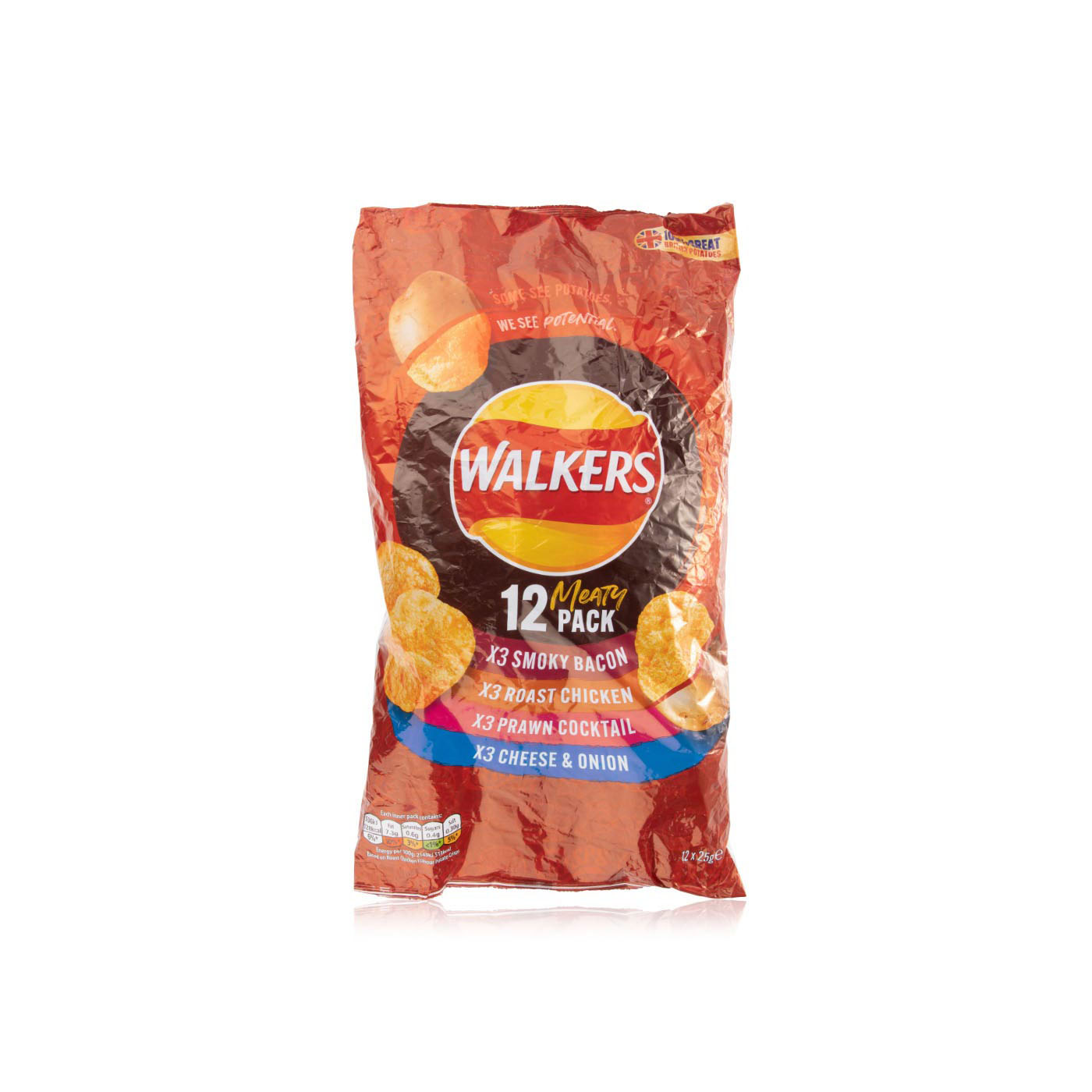 Walkers Meaty Variety Multipack Crisps 12 Pack Spinneys Uae