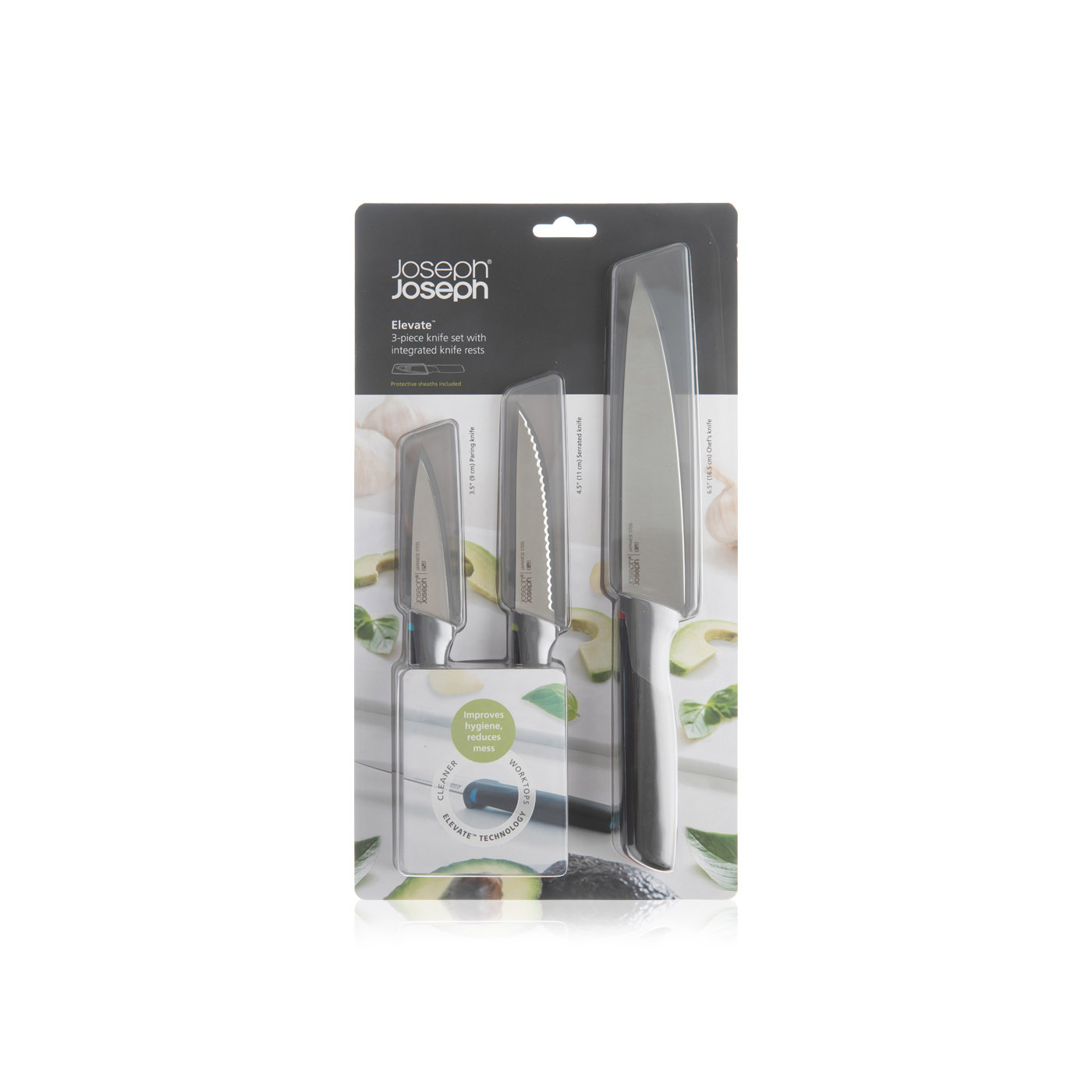 Joseph Joseph elevate kitchen knife set with knife block (3 piece