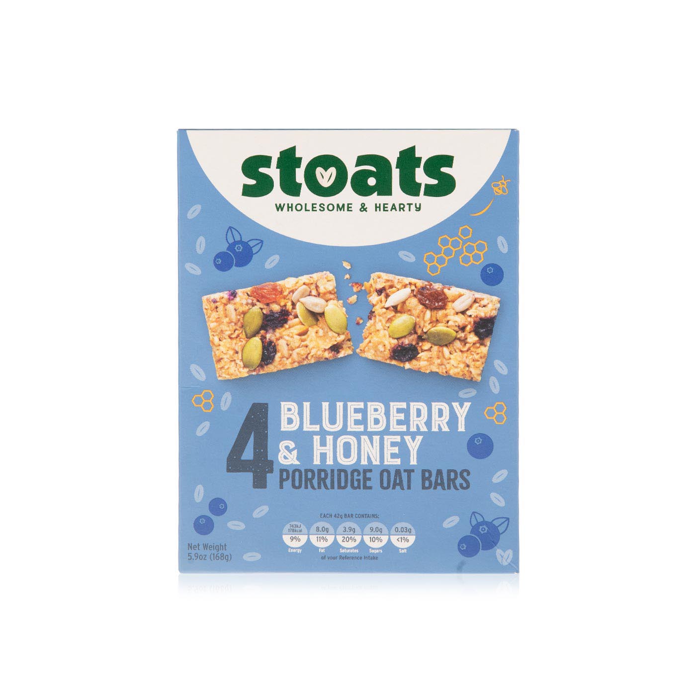 Stoats Blueberry and Honey Porridge Bars 4 x 42g