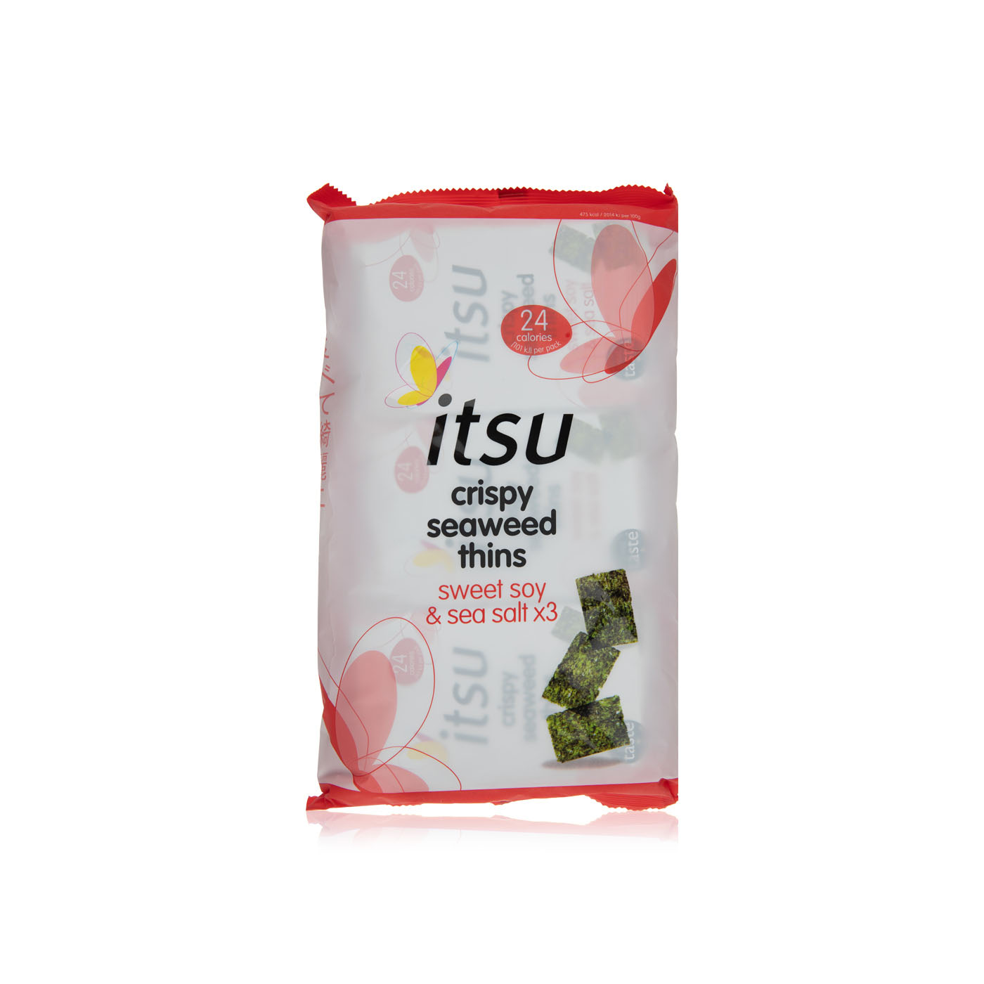 Itsu Crispy Seaweed Thins Sweet Soy and Sea Salt 3 x 5g