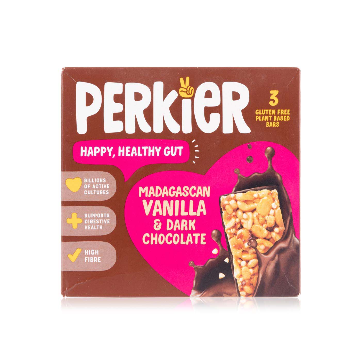 Perkier Madagascan Vanilla and Dark Chocolate Bar 37g x 3
