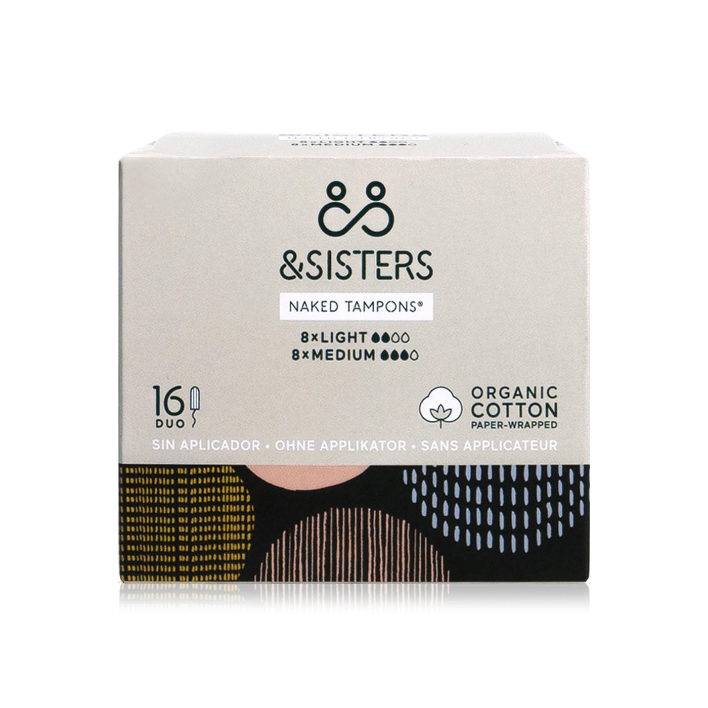 &sisters Organic Cotton Naked Tampons Duo Pack x 16
