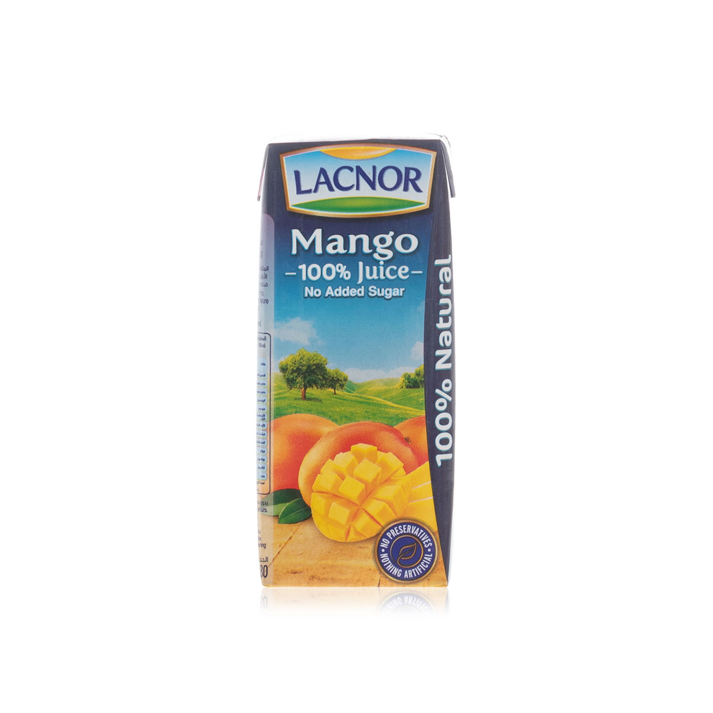 Lacnor 100 mango juice 180ml Spinneys UAE