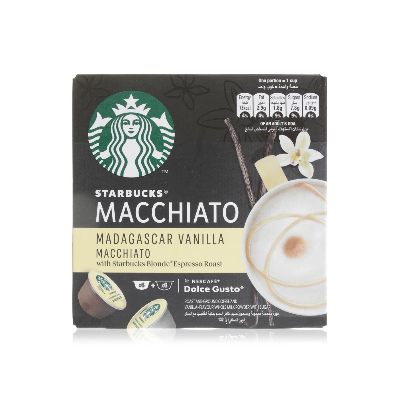 Starbucks Nescafe Dolce Gusto 12 Madagascar Vanilla Macchiato 132g