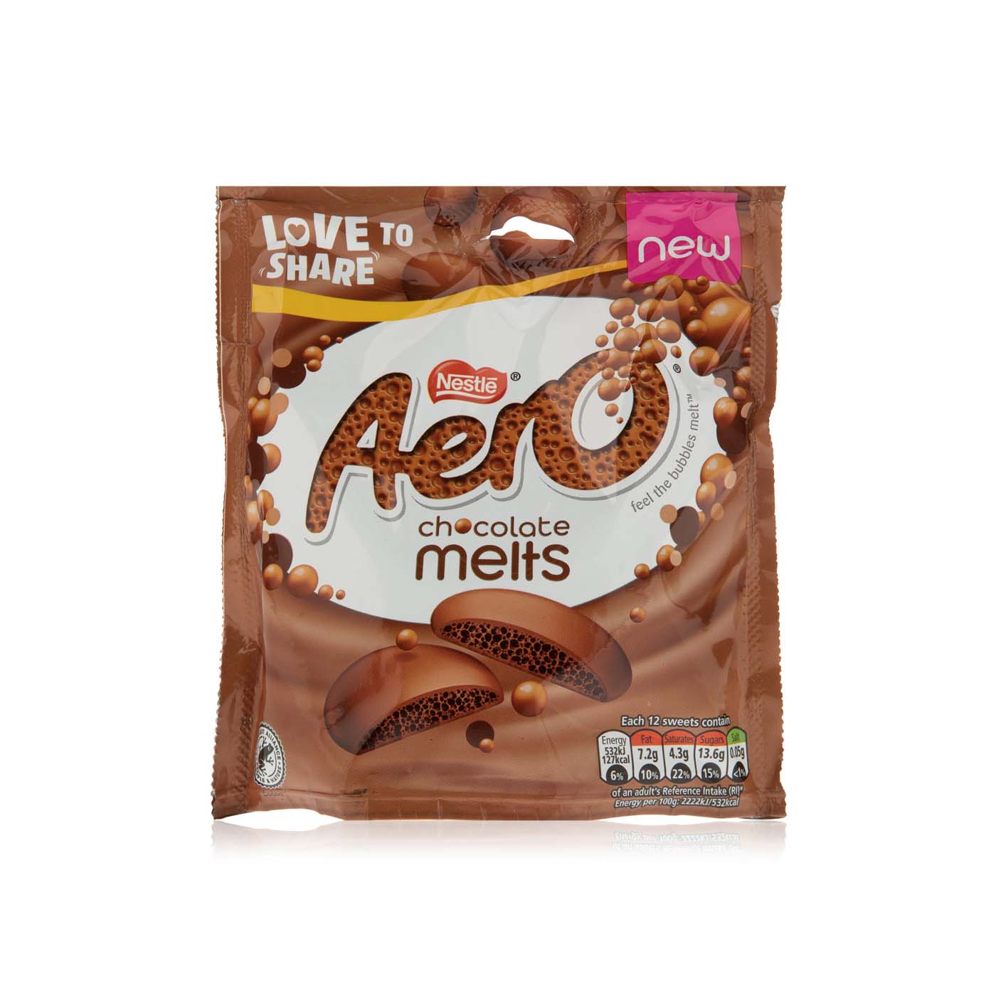 Nestle Aero Chocolate Melts Pouch 92g