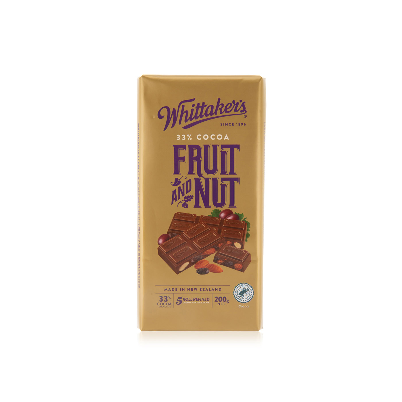 Whittaker's Fruit and Nut Bar 200g