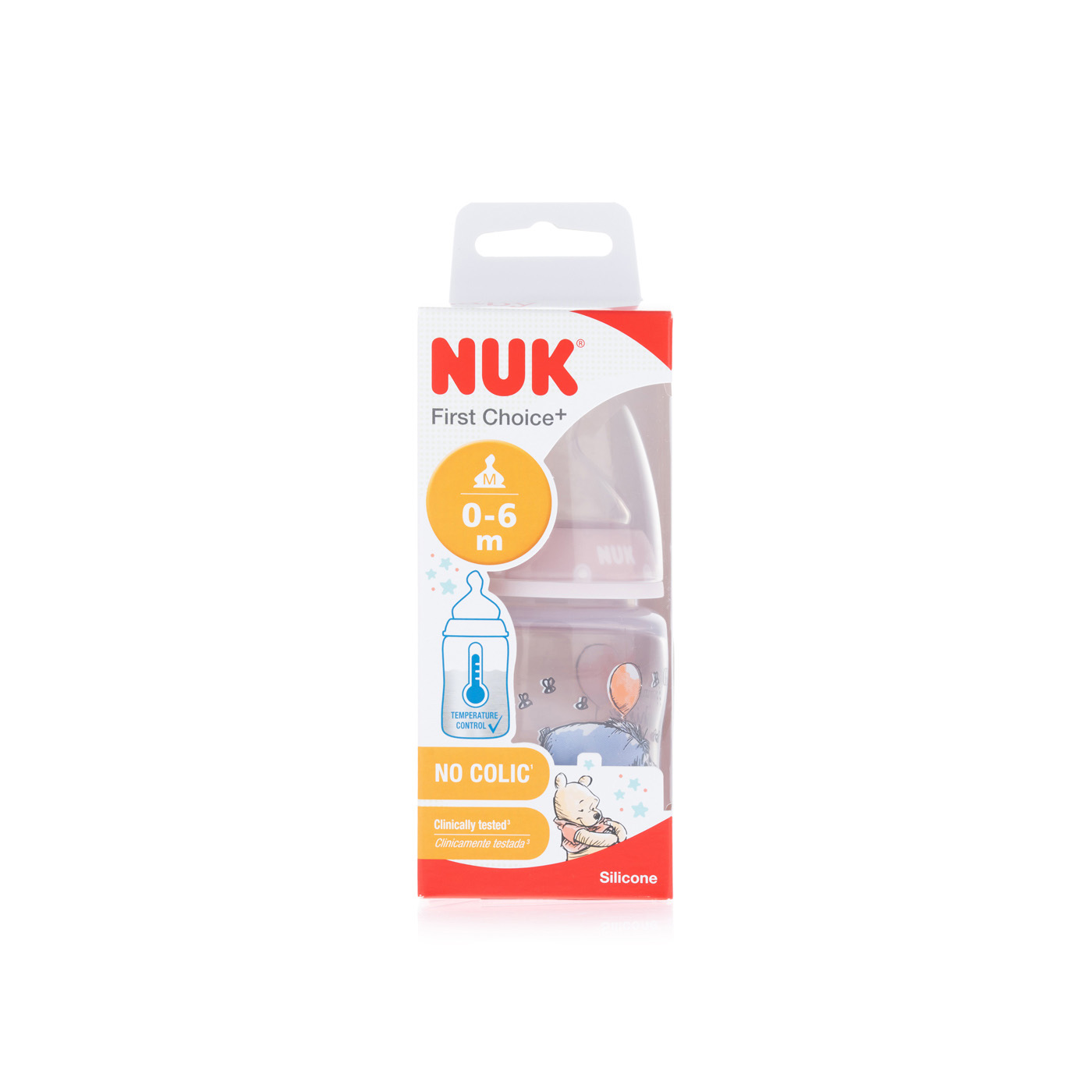 Nuk First Choice+ Disney Winnie the Pooh Baby Bottle with Temperature Control 0-6m 150ml