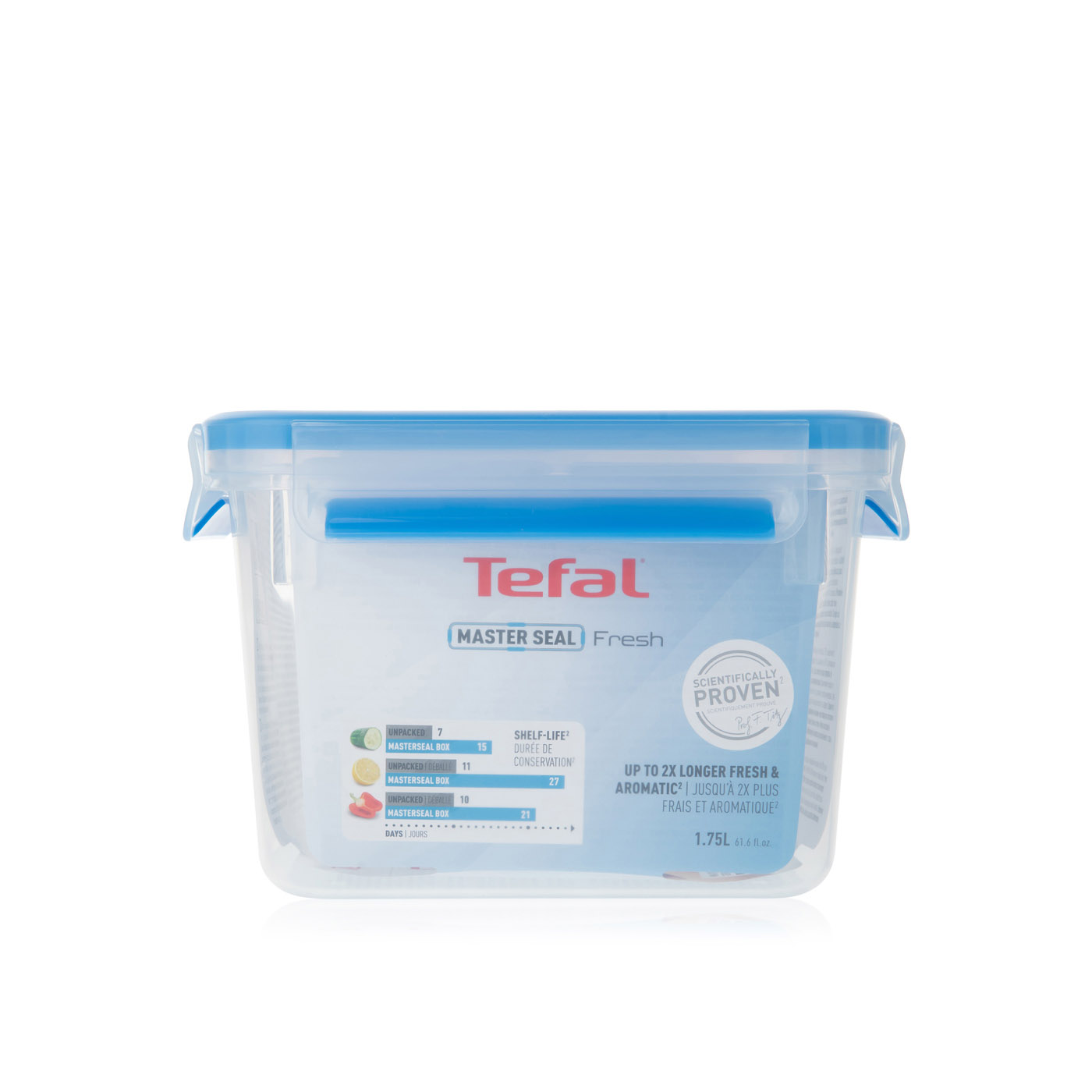 Tefal masterseal fresh square food storage container 1.75l Spinneys UAE
