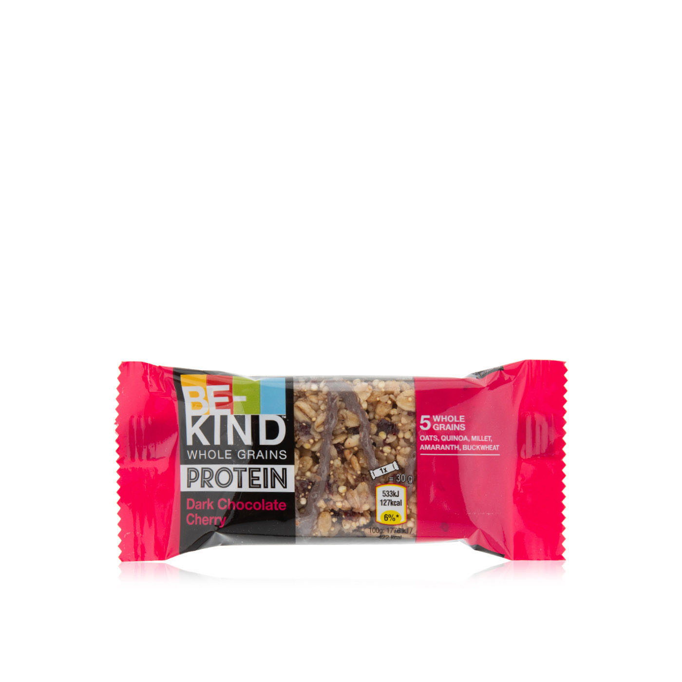 Be Kind Whole Grains Dark Chocolate and Cherry Protein Bar 30g