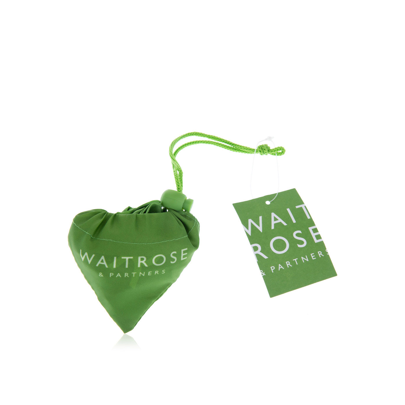 Waitrose Green Stripe Rpet Pouch Bag