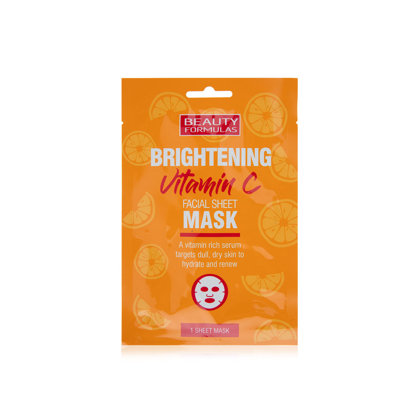 Beauty Formulas Brightening Vitamin C Facial Sheet Mask
