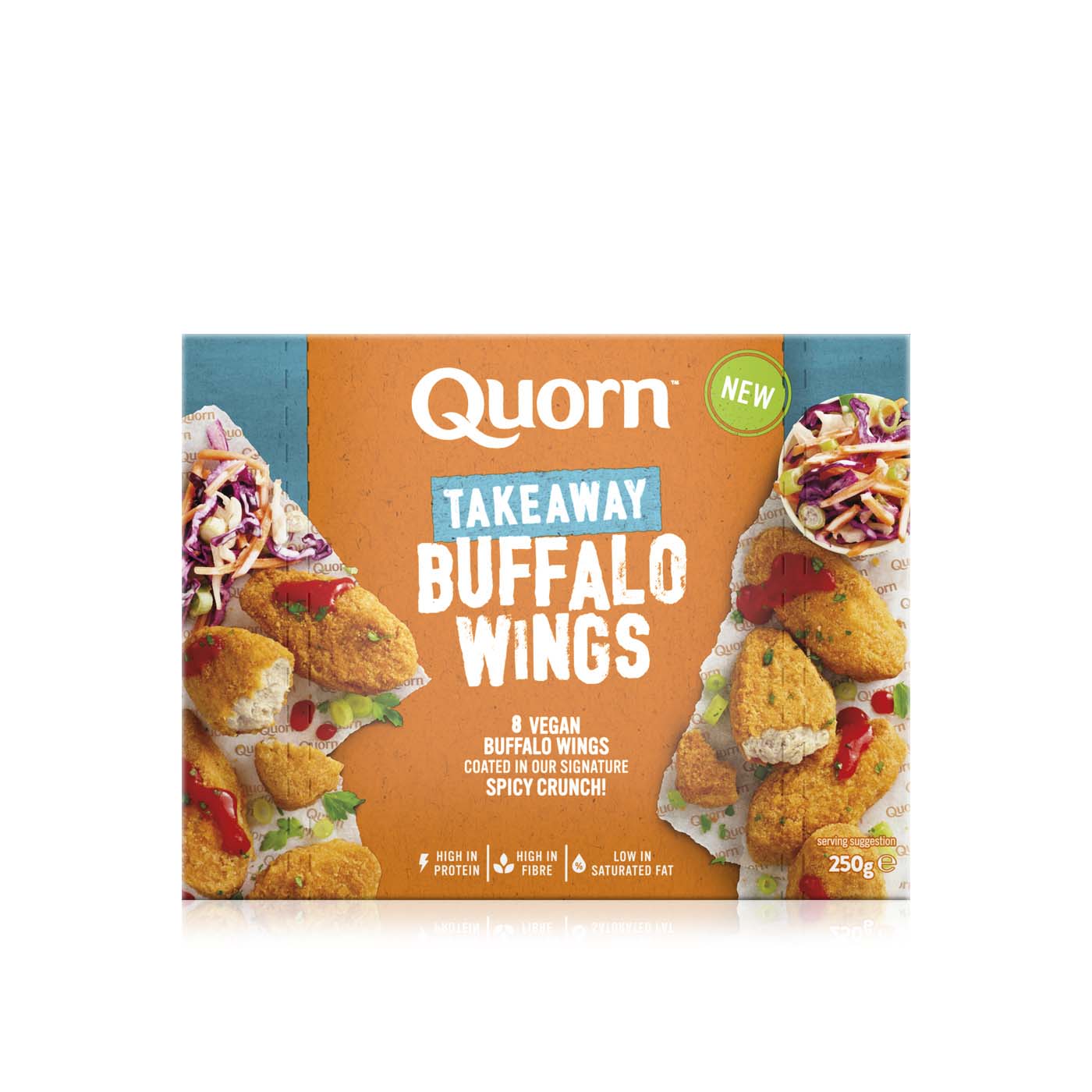 Quorn Frozen 8 Vegan Takeaway Buffalo Wings 250G
