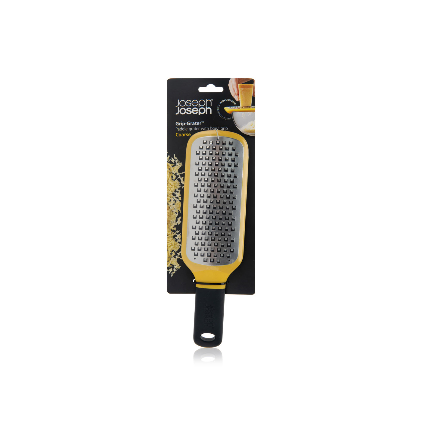 Joseph Joseph gripgrater paddle grater with bowl grip yellow Spinneys UAE