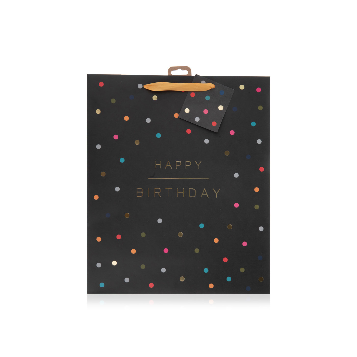 Glick Happy Birthday Spots Black Xl Gift Bag