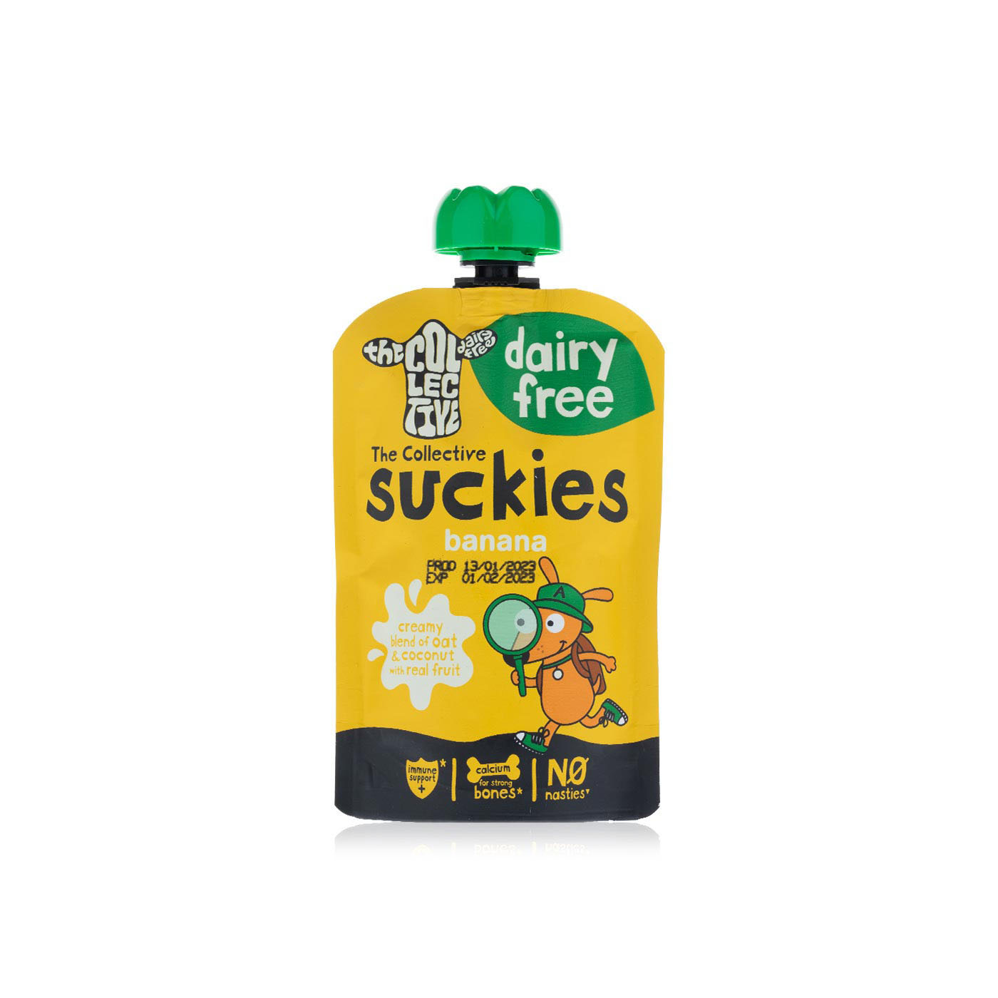 Collective Dairy suckies dairy free banana kids yoghurt pouch 85g