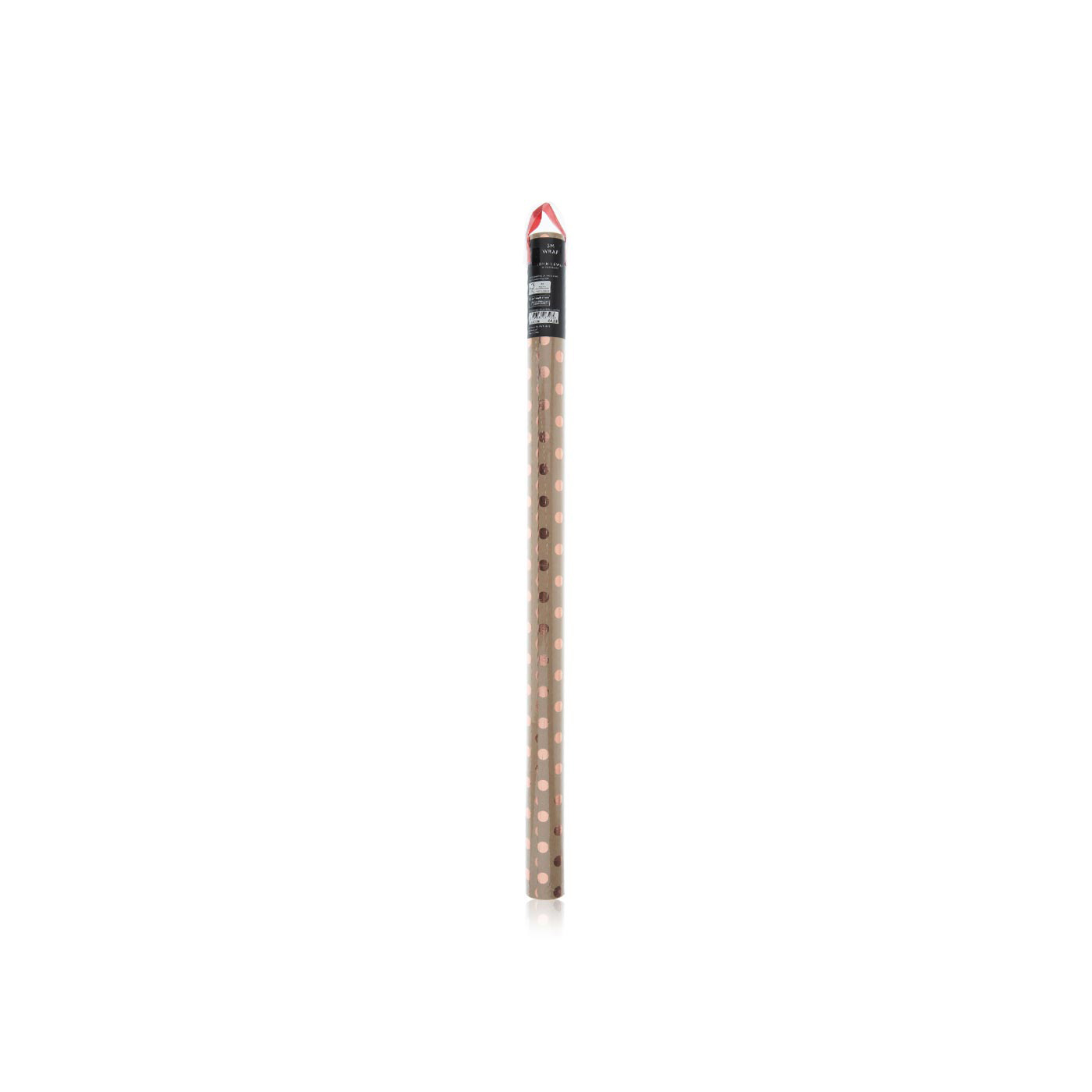 John Lewis Kraft Rose Gold Spot Wrapping Paper 3m