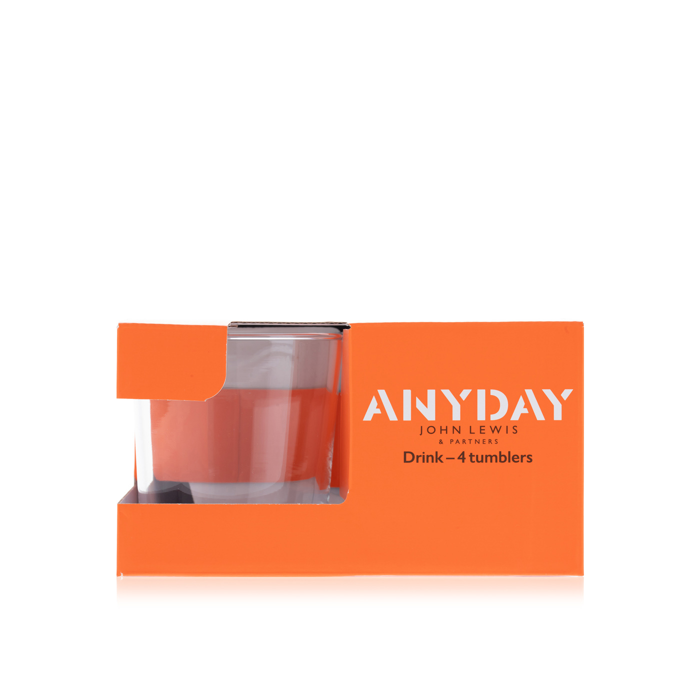 John Lewis Drink Tumbler Glass 380ml 4 Pack