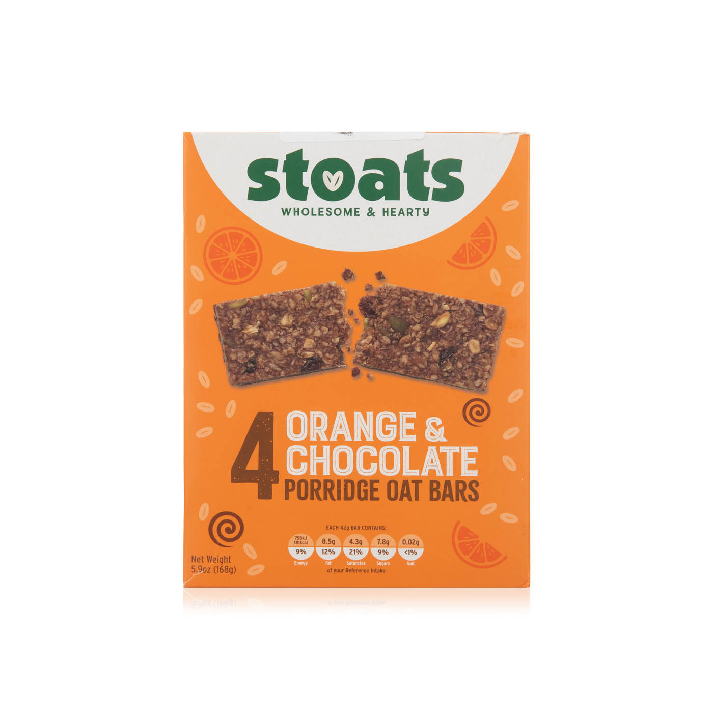 Stoats Orange and Chocolate Porridge Bars 4 x 42g