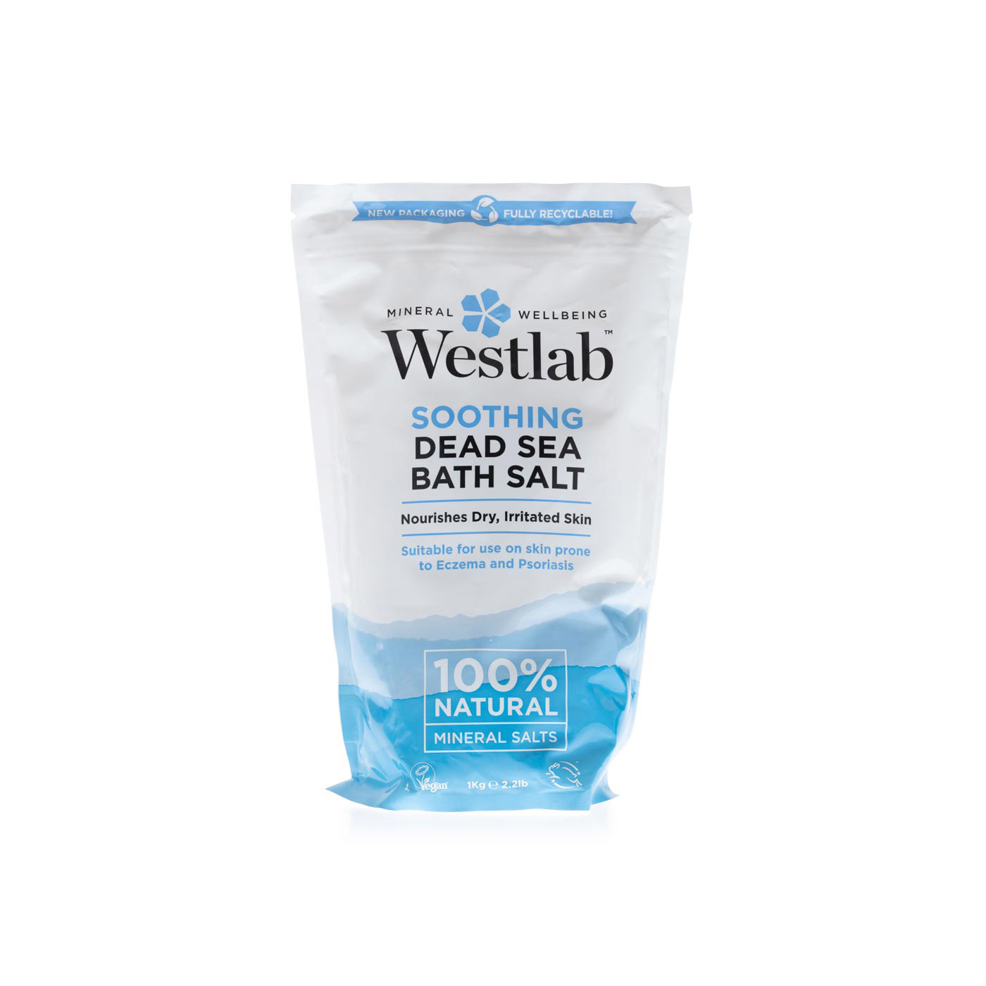 Westlab 100 pure soothing Dead Sea bath salts 1kg Spinneys UAE