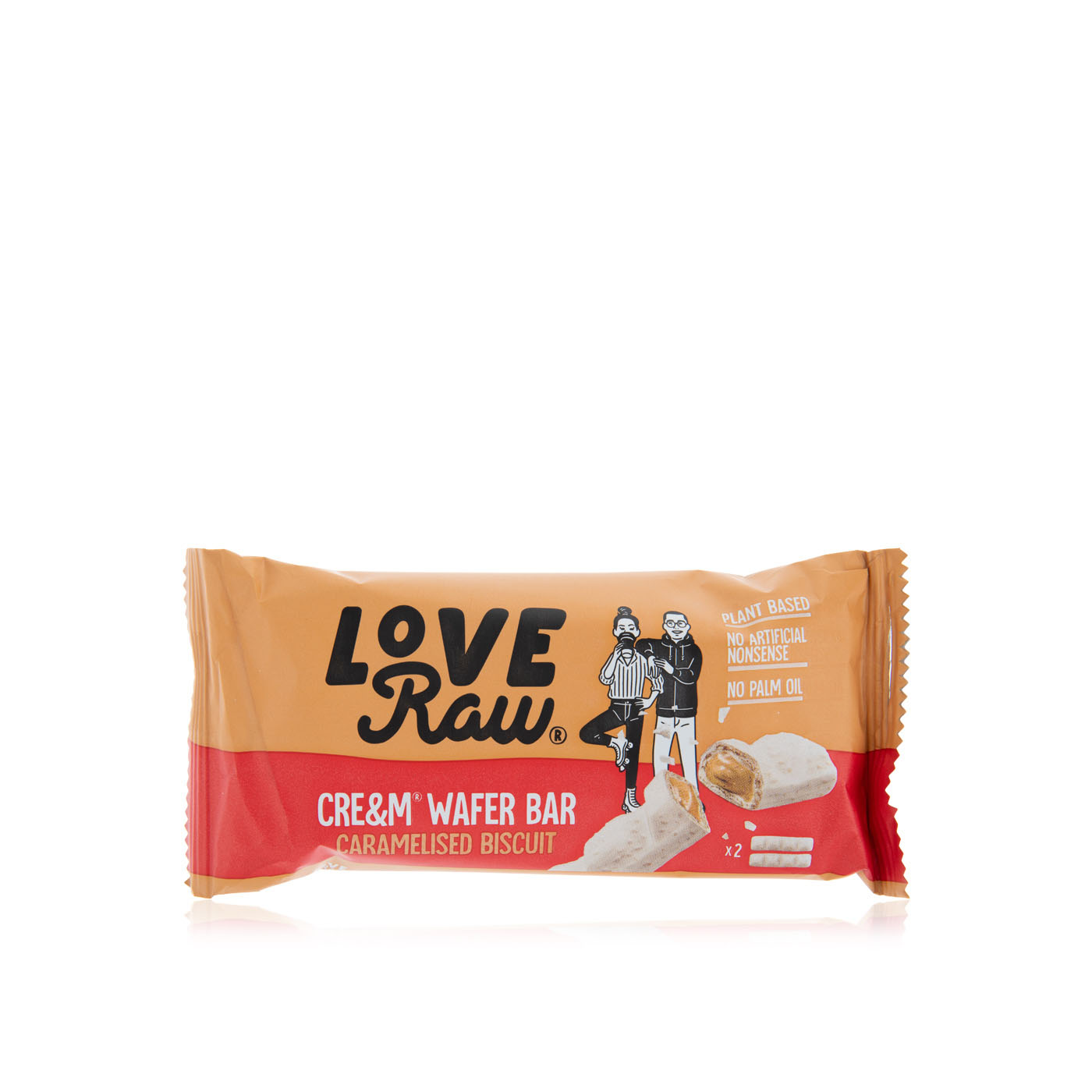 Love Raw caramelised biscuit cre&m wafer bar 45g Spinneys UAE