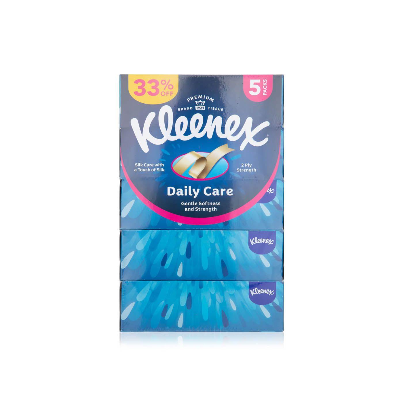 Kleenex Daily Care Facial Tissue 2ply 5 x 130s