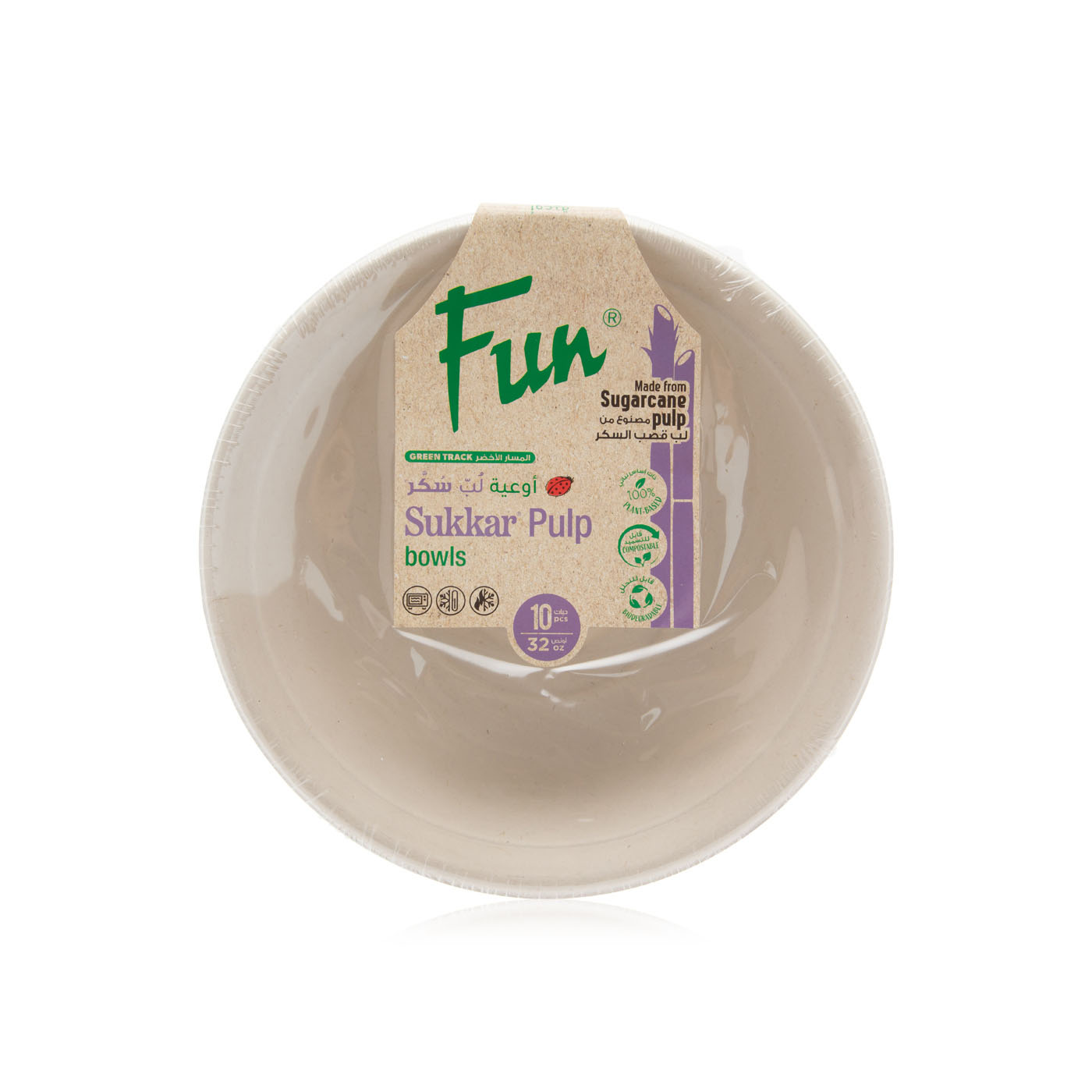 Fun Sukkar Pulp Bowls 32oz 10s