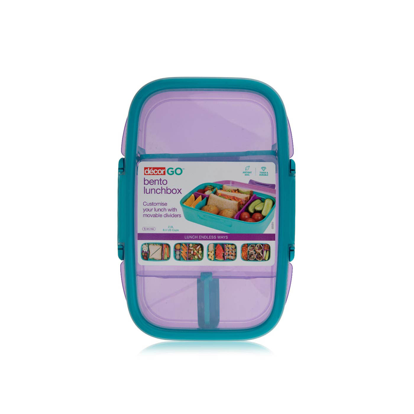 Decor go bento lunch box assorted 2l Spinneys UAE