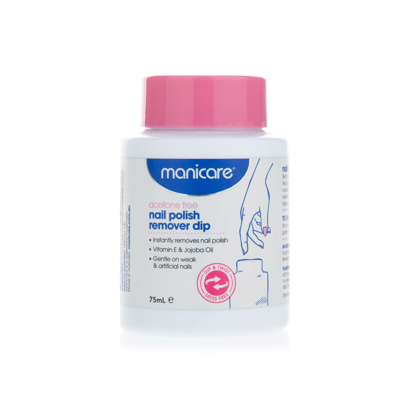 Manicare acetone free nail polish remover dip 75ml Spinneys UAE