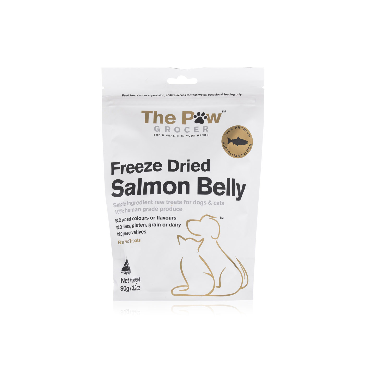 The Paw Grocer Freeze Dried Salmon Belly Dog and Cat Treats 90g