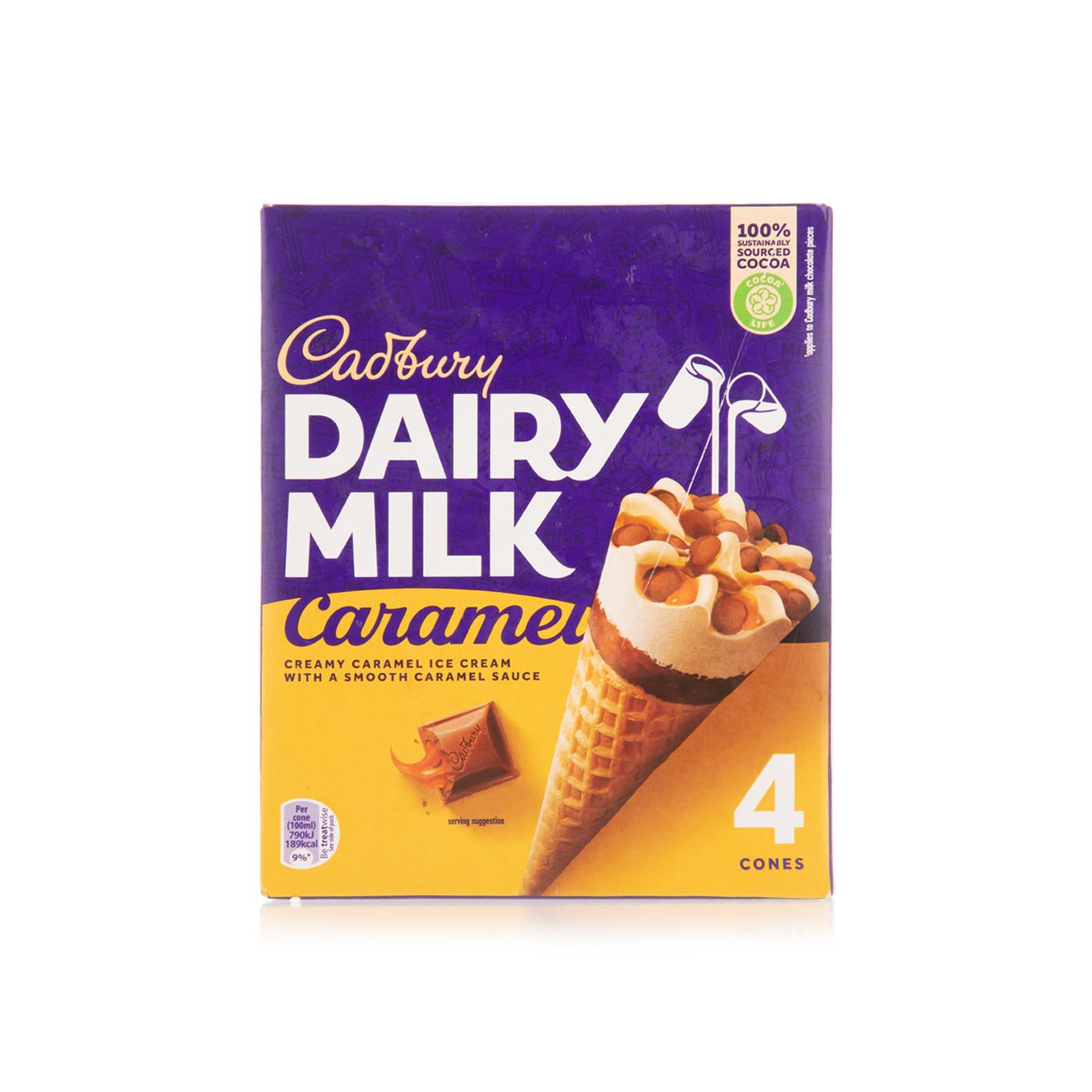 Cadbury dairy milk caramel ice cream 4x100ml Spinneys UAE