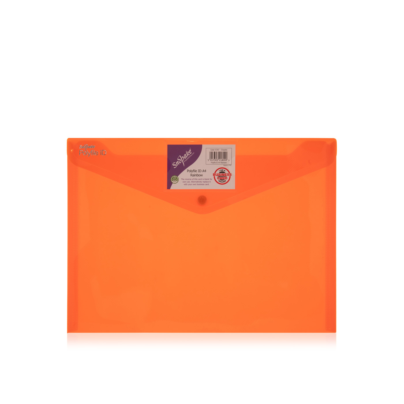 Snopake A4 Rainbow Polyfile Id Popper Wallet
