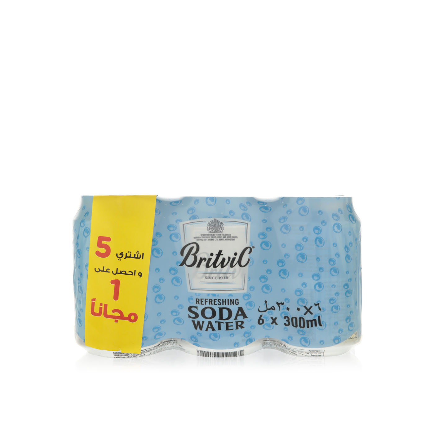 Britvic soda water 6x300ml