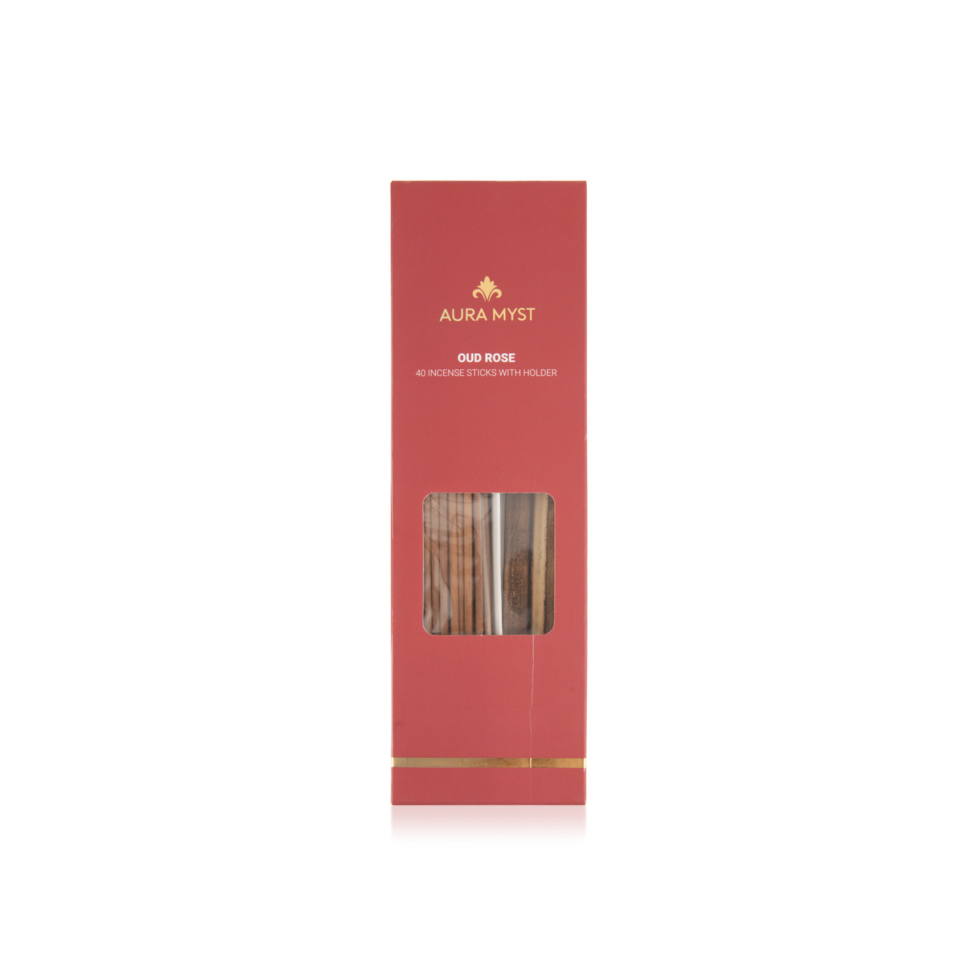 Aura Myst oud rose incense stick with wooden holder 40 pcs - Spinneys UAE